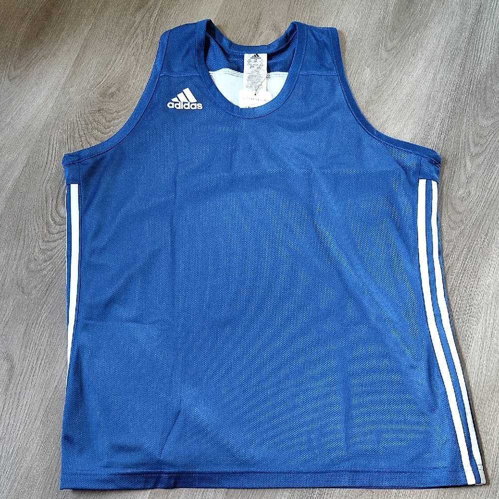 🆕Adidas REVERSIBLE Blue to White Sleeveless Top NWT